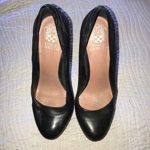 Vince Camuto- ruched black heels